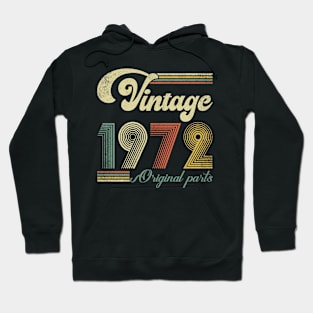 Retro Vintage 1972 52nd Birthday Gift Men Women 52 Years Old Hoodie